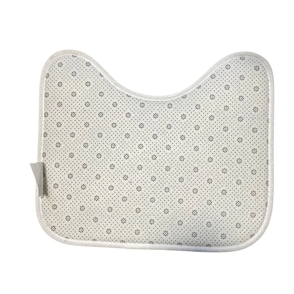 Snow Family Toilet Bowl Cover Mat Set Let It Snow Design Non-Slip Backing